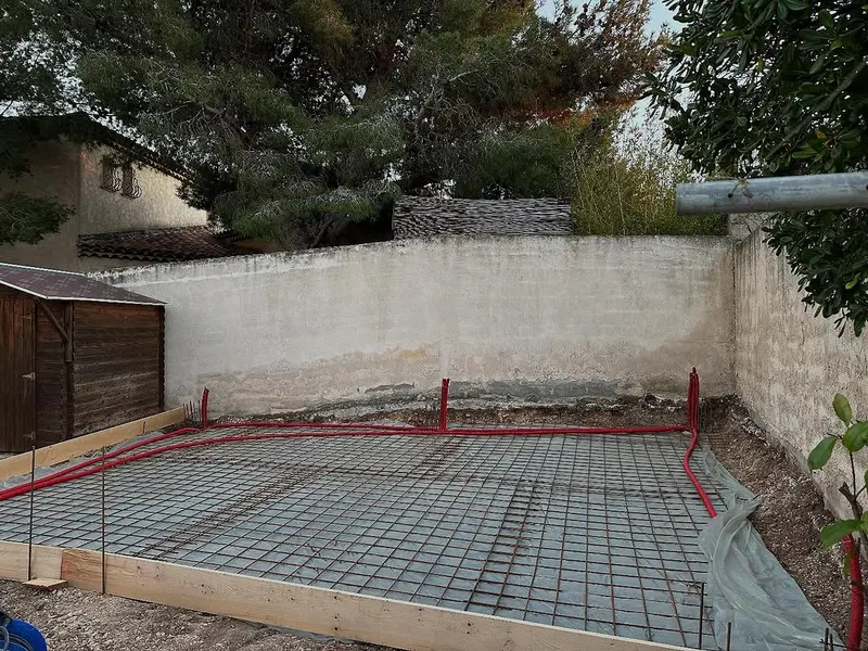 Construction de carport - Début